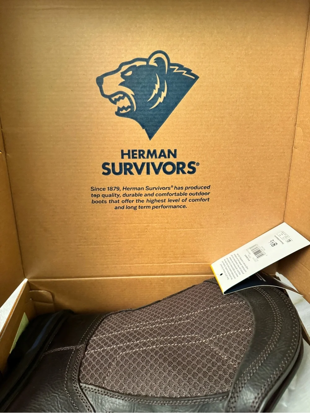 Herman’s Survivor Men’s Brown Work Cowboy Boots -  Slip-On Work Boots steel toe